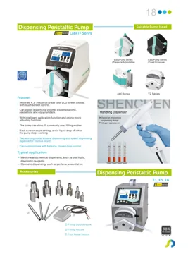 Bombas peristálticas dispensadoras Shenchen LabF, F6 e IF3
