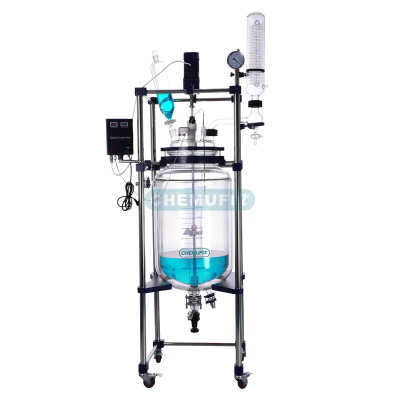 Reactores de vidrio con camisa doble y triple VGR-D y VGR-T Lab Geni