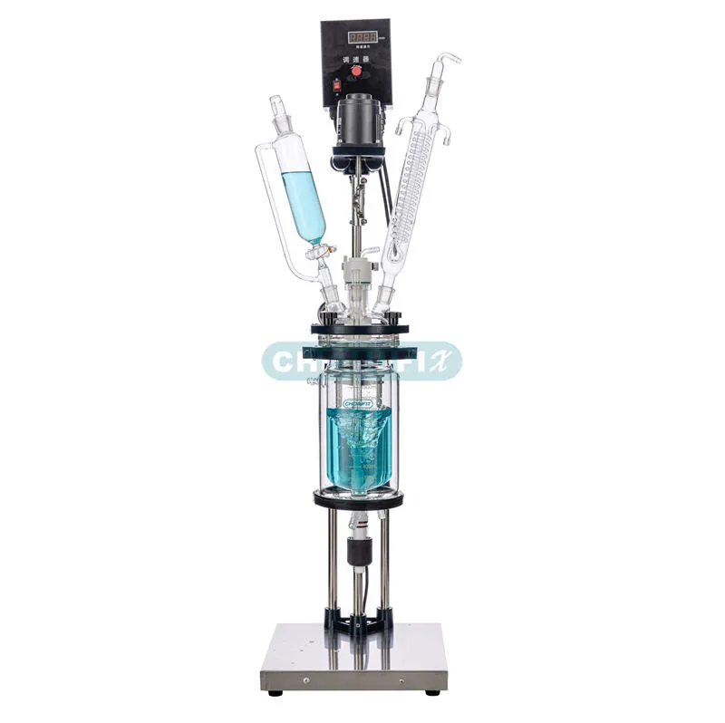 Reactores de vidrio con camisa VGR-DN de banco de 1 a 3 L Lab Geni