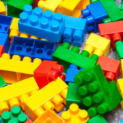 Polímero bloques de colores lego juguetes plástico