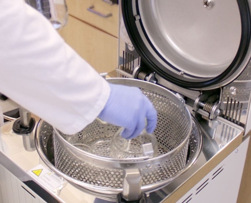 Autoclave equipos de laboratorio esterilización enfriamiento